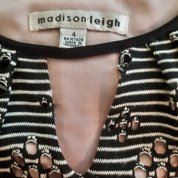 Madison Leigh black blush cutout dress sz 4 *M1 - Picture 5 of 6